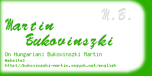 martin bukovinszki business card